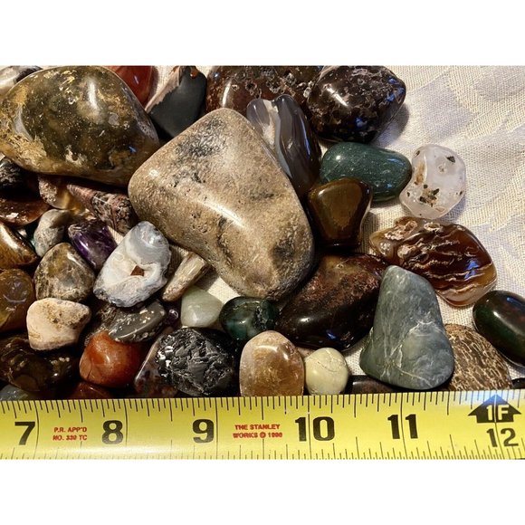 Tumbled And Polished Authentic Minerals Crystals Over Three Pounds - Picture 3 of 14